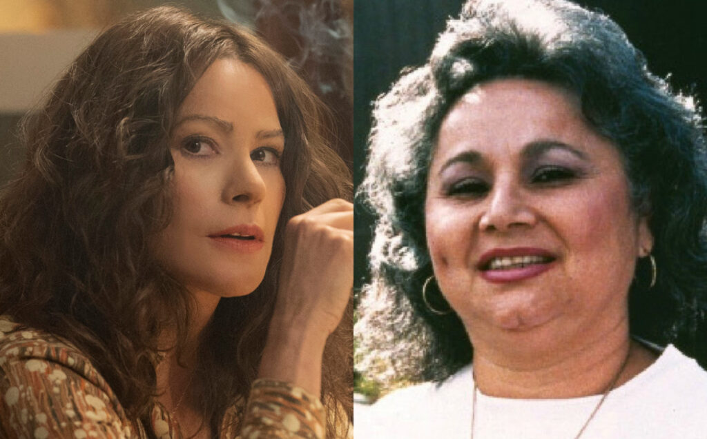 Sofia Vergara as Griselda Blanco on the left. Griselda Blanco, the woman kingpin on the right