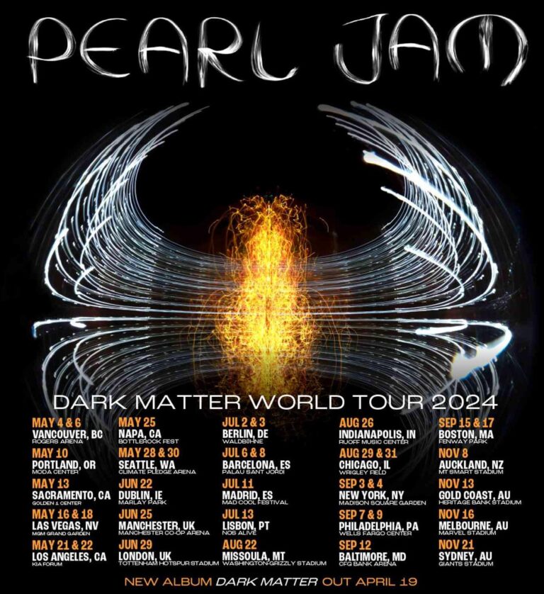 Pearl Jam Tour 2024 Europe Ticket Price Cybil Dorelia