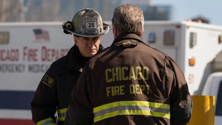 CHICAGO FIRE -- "Permanent Damage" Episode 13019 -- Pictured: Dermot Mulroney as Chief Dom Pascal -- (Photo by: Peter Gordon/NBC)